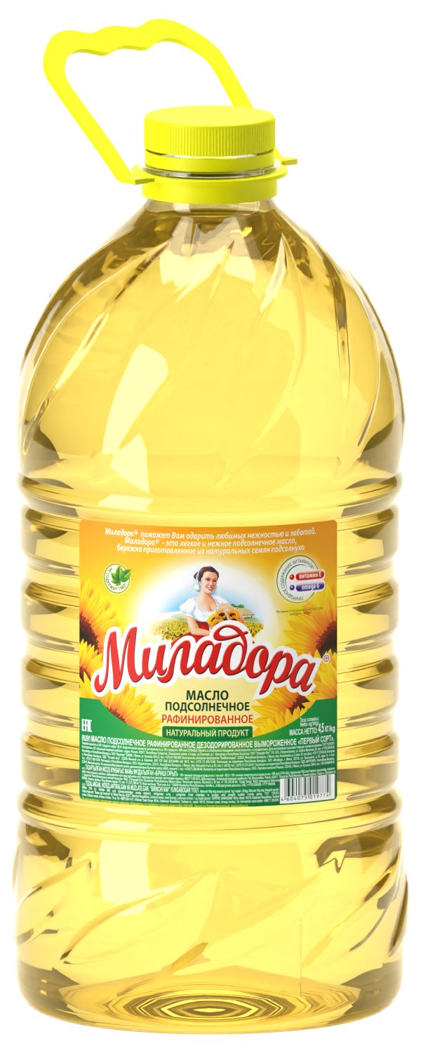 Масло подсолнечное Миладора